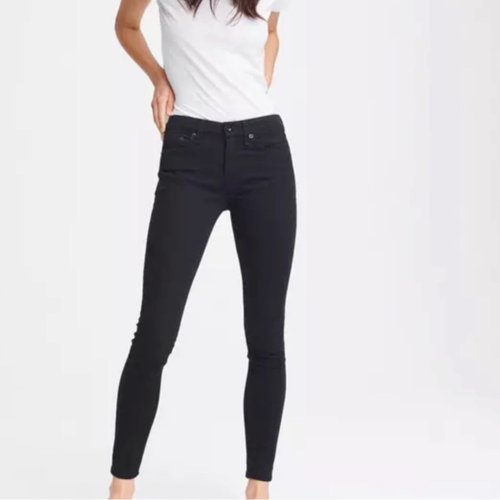Rag & bone black high rise skinny jeans size 31